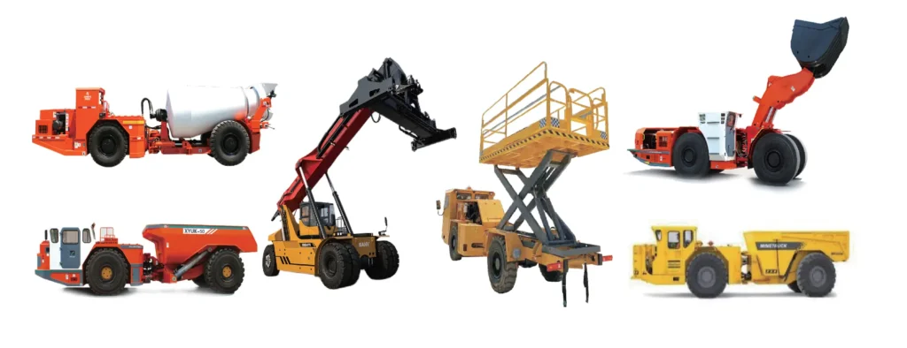 Applications include: underground mining loaders (LHDs), mining trucks, container stackers and other port equipment.